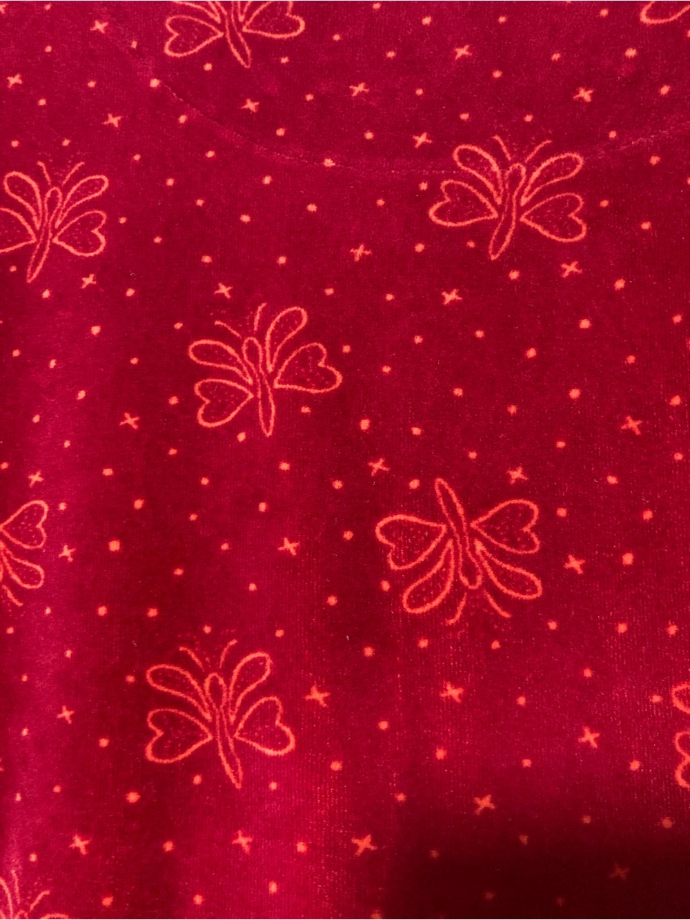 Gudrun Sjoden Velour Midi Dress Long Sleeve Front Pleat Butterflies Size XLarge - Picture 7 of 16